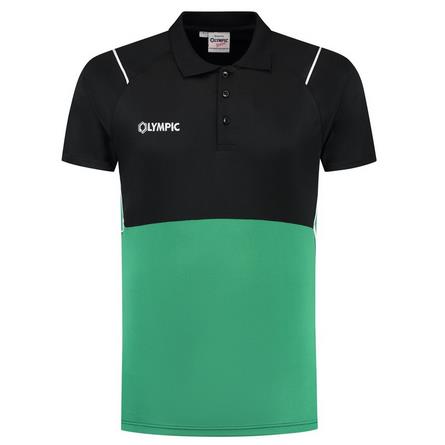 Olympic evolution polo black/green/white
