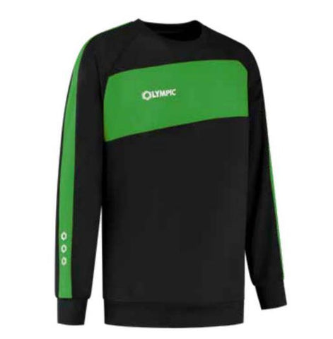 Olympic city sweater zwart-groen (116-3XL)