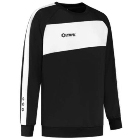Olympic city sweater zwart - wit (116-3XL)