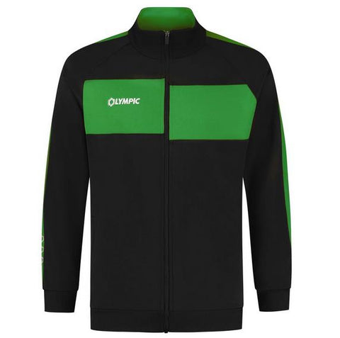 Olympic city trainingsjacket black green navy