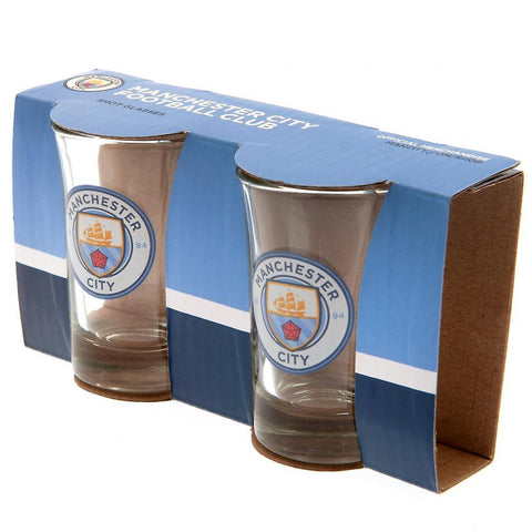 Manchester City FC 2 shot glasses