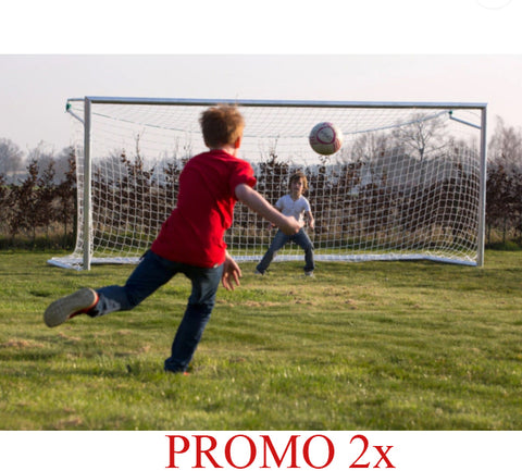 Avyna 2 voetbaldoelen aluminium 500x200x160 inclusief doelnet (2x)