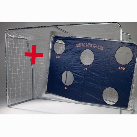 Avyna voetbaldoel gegalvaniseerd staal 300x200 + penaltywand