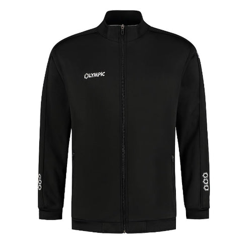 Olympic regenjacket met capuchon classico rain jacket zwart/wit