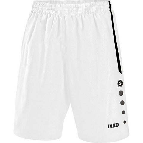 Jako short Turin senior wit/zwart
