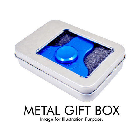 Finger Spinner Tri Aluminium Stripe blauw