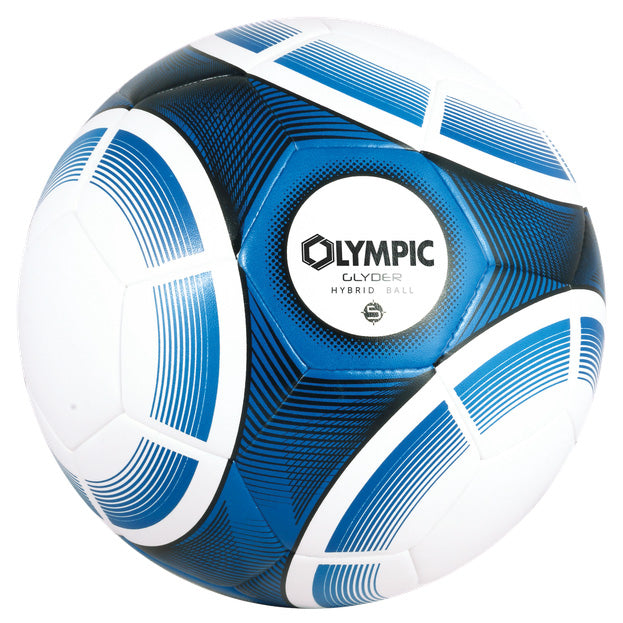 Olympic voetbal Glyder wedstrijdbal en trainingsbal hybrid maat 3-4-5