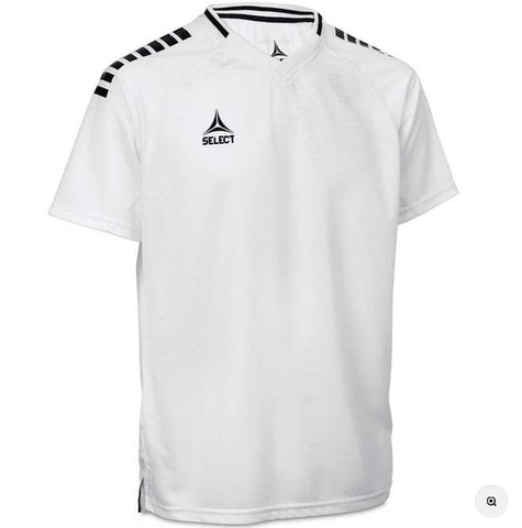 Select Monaco player shirt S/S wit-zwart