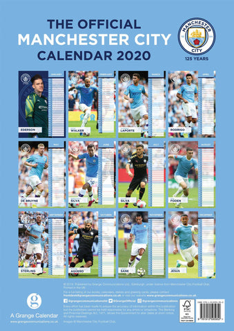 Manchester City FC kalender 2020