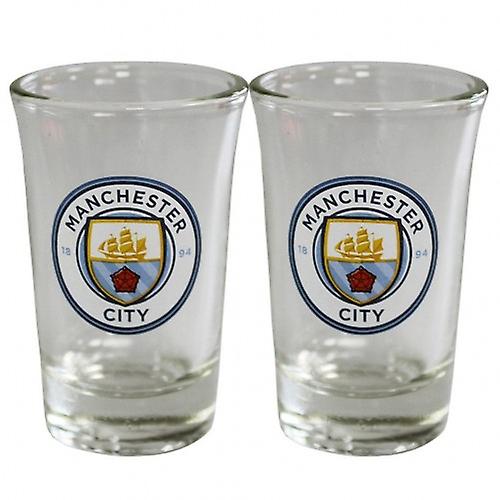 Manchester City FC 2 shot glasses
