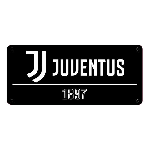 Juventus straatnaam bord zwart