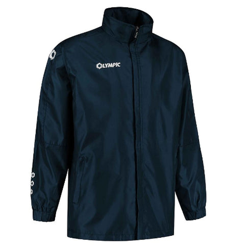 Olympic regenjacket met capuchon classico rain jacket navy blauw/wit
