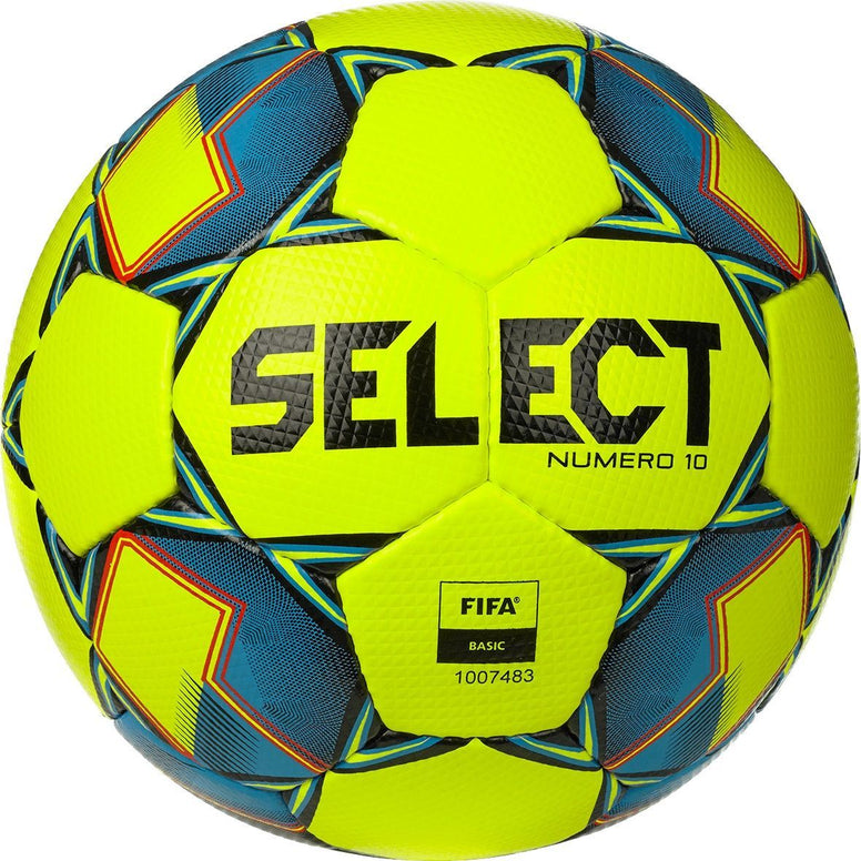 Select voetbal Numero 10 V22 Yellow wedstrijdbal maat 3-4-5