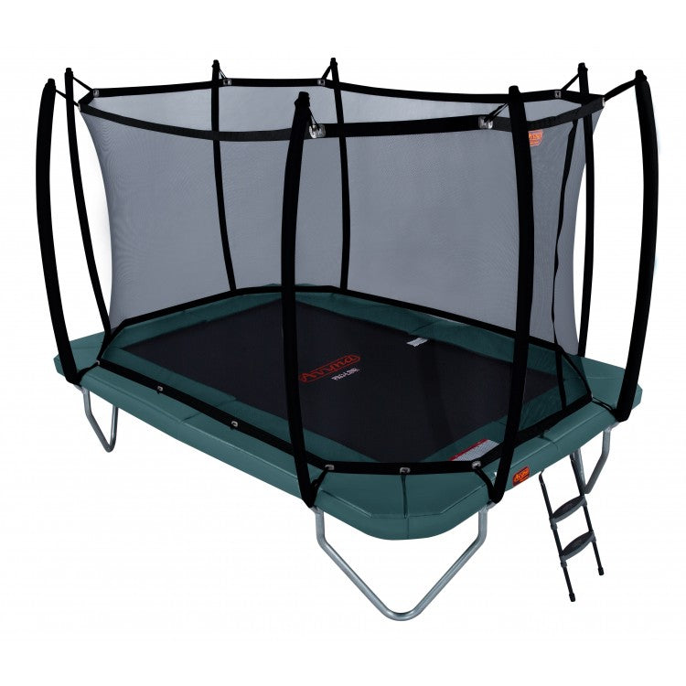 AVYNA trampoline rechthoekig Pro Line 352+ incl. Royal Class Net en trap (groen)