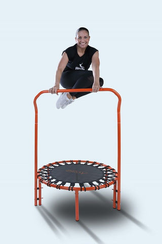 AVYNA fitness trampoline Ø 103 oranje met beugel