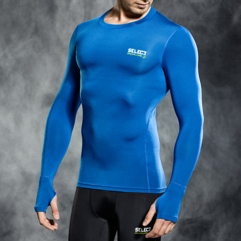 Select underwear compression t-shirt blauw L/S (S-XXL)