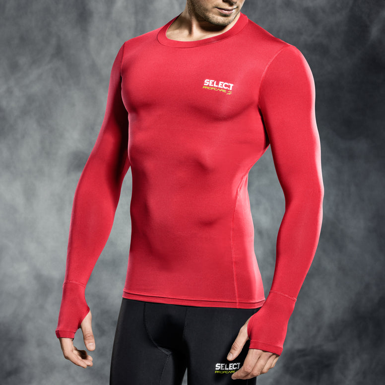 Select underwear compression t-shirt rood L/S (S-XXL)
