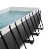 EXIT zwembad black 540 x 250 x 122 zandfilterpomp, overkapping en accessoireset