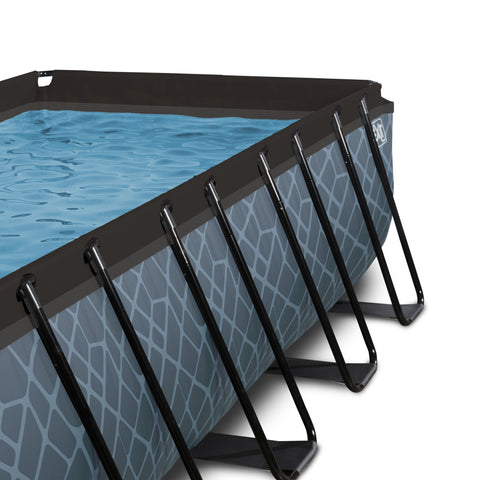 EXIT zwembad grijs 400 x 200 x 100 cartridge filterpomp