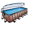 EXIT zwembad wood 540 x 250 x 122 zandfilterpomp, overkapping en warmtepomp