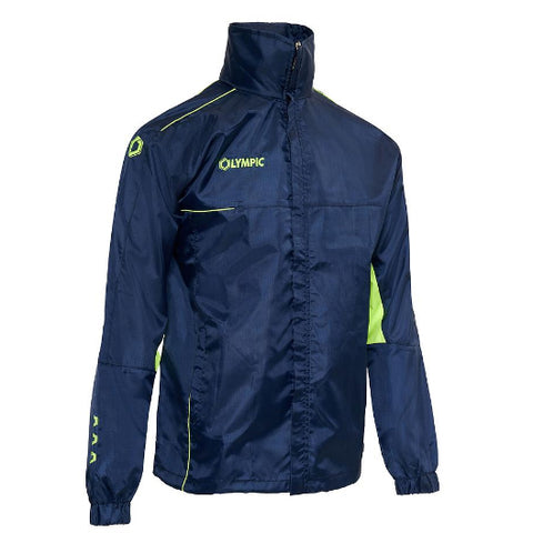 Olympic regenjacket field 2.5 rain jacket marine blauw/fluogeel